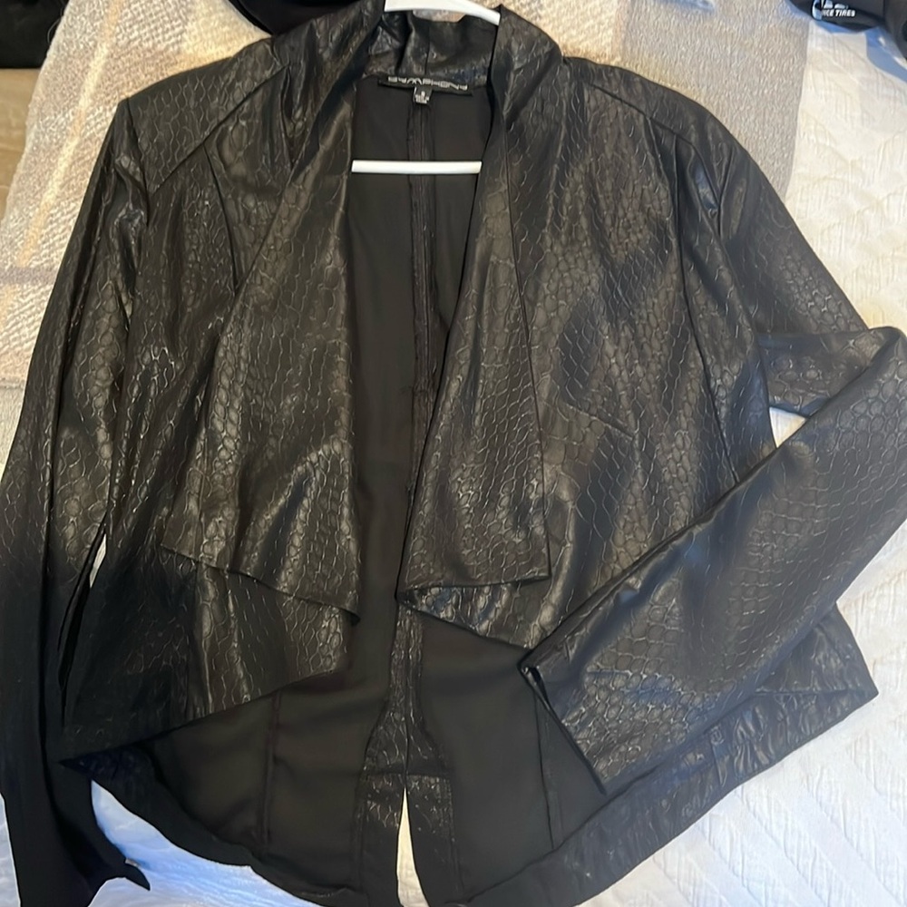 Black snake skin professional jacket top